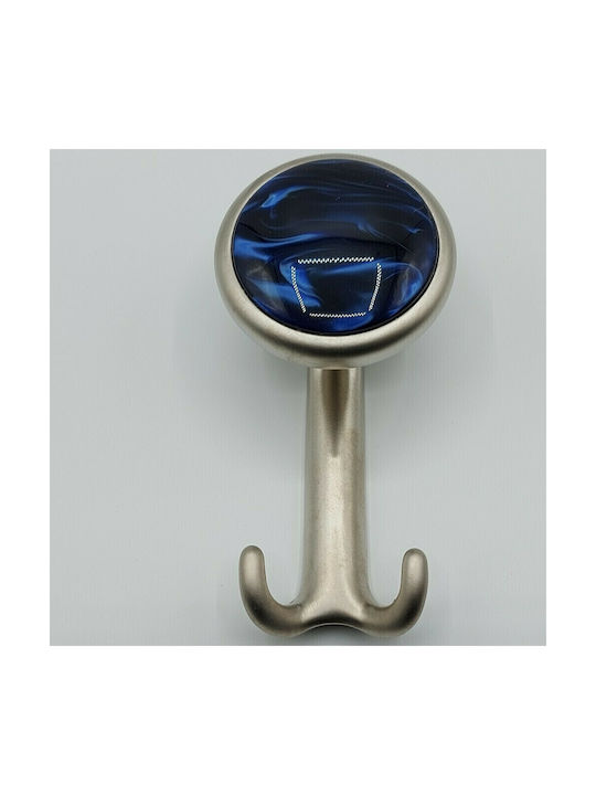 Italian Wall Hanger Zamac Mital 04135-00-12b12 Nickel Matte Dimensions 160 × 80 × 60 Mm