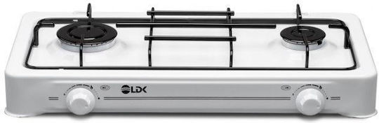 LDK Countertop Burner Flüssiggas Double Weiß