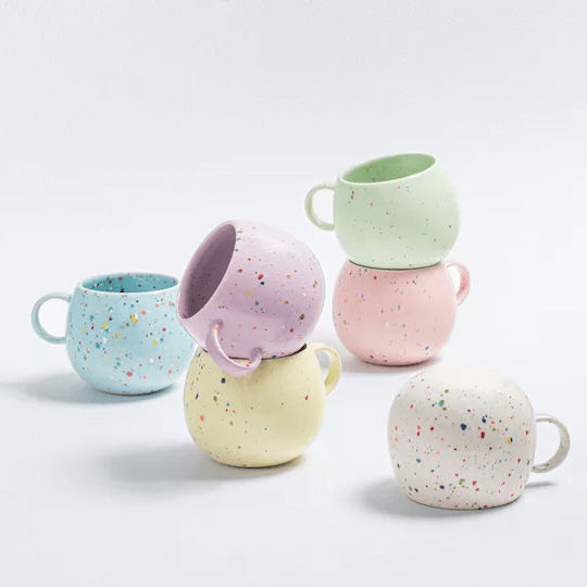 Egg Back Home Set of Cups Cappuccino Ceramic Brown 250ml 6pcs