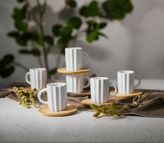 InTheBox Set Căni Espresso Din porțelan Albe 6buc