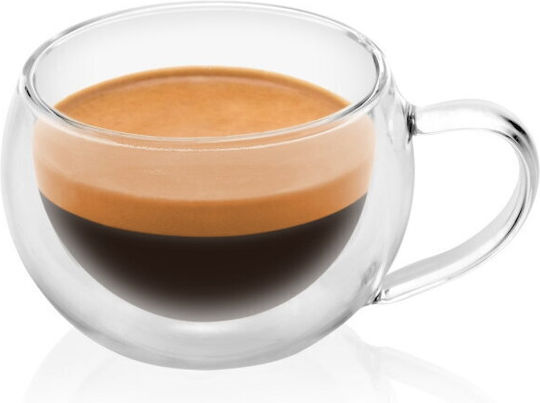 ETA Σετ Φλιτζάνια Espresso Γυάλινα Διάφανα 160ml 2τμχ