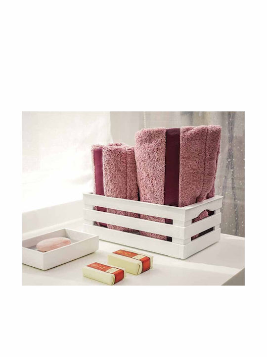 Bama Italia Țesătură Multifuncțională 25x16x10cm Plastic Aspect Lemn Crem Tina Cassettina