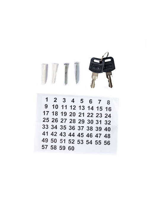 Κλειδοθήκη Μεταλλική 60 Θέσεων Μ24xπ7,5xυ30,5cm