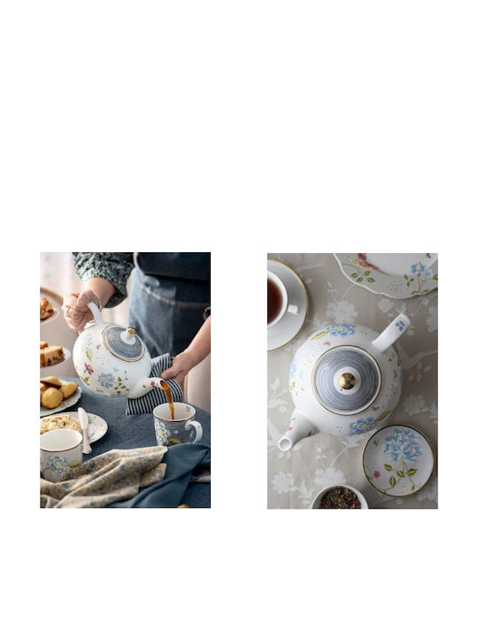 Laura Ashley Heritage Elveden Τσαγιέρα Πορσελάνης White 1600ml