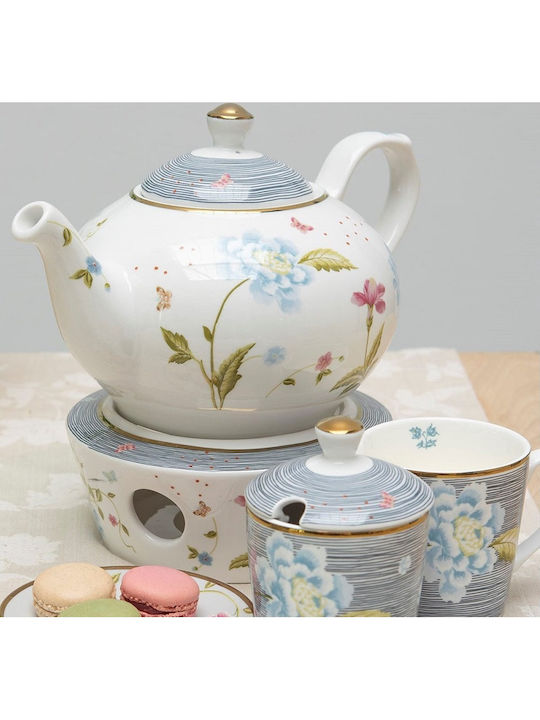 Laura Ashley Heritage Elveden Τσαγιέρα Πορσελάνης White 1600ml