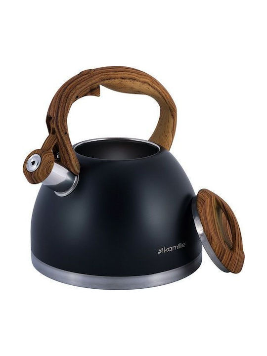 Kamille Kettle Stainless Steel Black 2700ml