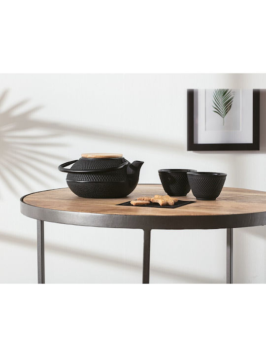 Atmosphera Tea Set with Cup Cast Iron Black 3pcs