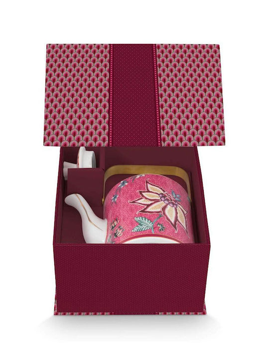 PiP Studio Flower Festival Τσαγιέρα Ροζ 1000ml