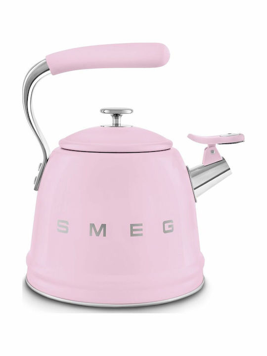 Smeg Чайник Неръждаем Розов 2300мл