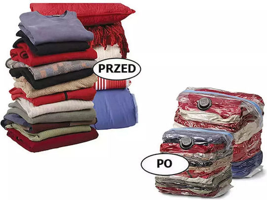 Plastic Storage Bag For Clothes Airtight and with Vacuum 100x70x2cm 1pcs