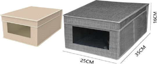 Tpster material textil Casetă pentru Haine în Culoare Gri 25x35x16cm 1buc