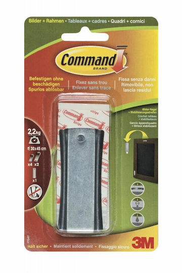 3M Command UU008696922 Gănci de Tablou cu șurub Plastice Argint 1buc