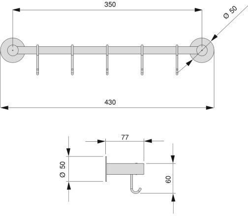 Emuca Kitchen Tool Holder Wall Stainless Steel