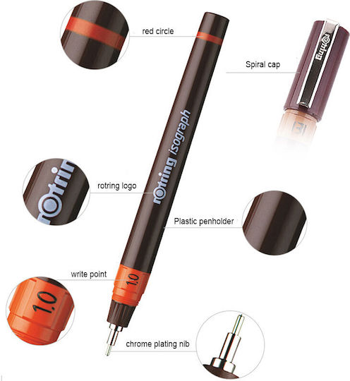 Rotring Isograph Ραπιδογράφος 0.3mm