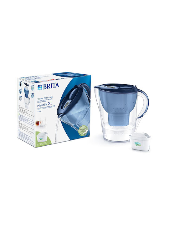 Brita Marella XL Plastic Jug Blue with Filter 3500ml
