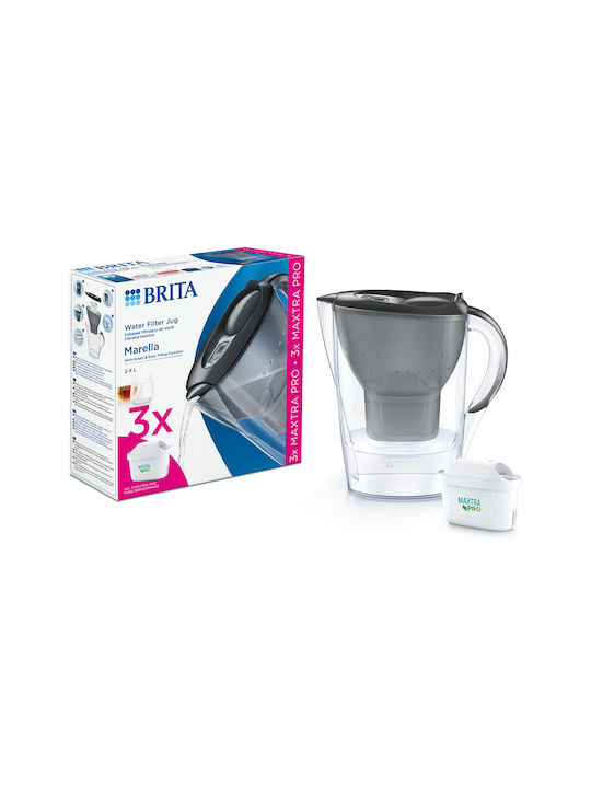 Brita Marella Plastic Jug Graphite with Filter 2400ml