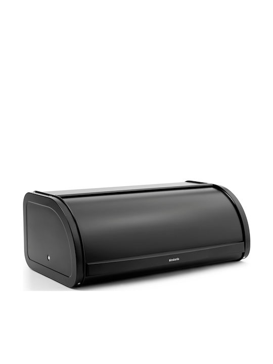 Brabantia Roll Top Ψωμιέρα Μεταλλική Μαύρη 44.5x26.2x17.3cm