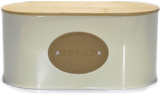 General Trade Кутия за хляб с капак Метал Бяла 16x33.5x18см General Trade Кутия за хляб с капак Метал Бяла 16x33.5x18см