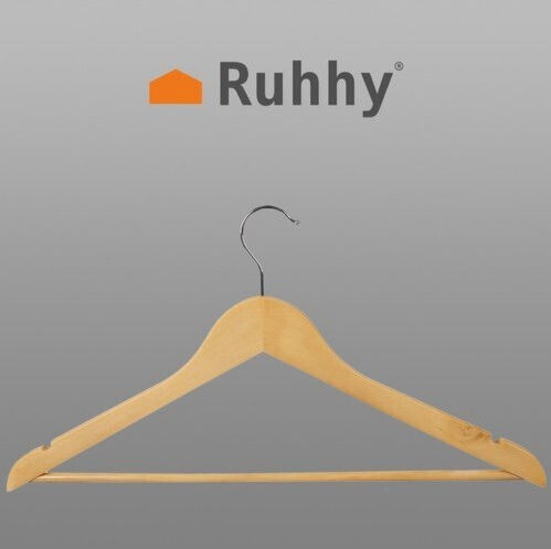 Ruhhy Clothes Hanger Brown 10pcs