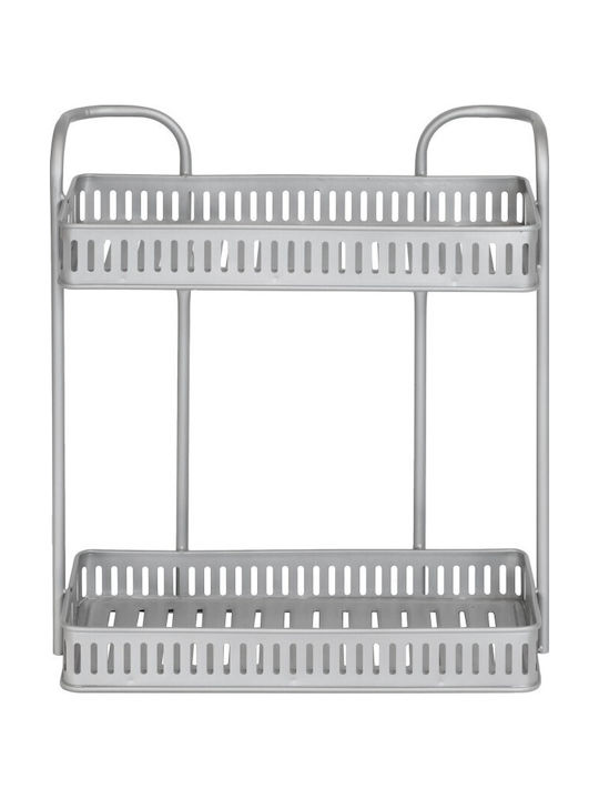 Viosarp Μεταλλική Εταζέρα Γκρι Π36.5xΜ16xΥ40.5cm Viosarp Μεταλλική Εταζέρα Γκρι Π36.5xΜ16xΥ40.5cm