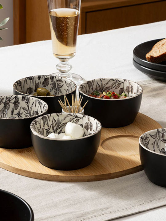 Atmosphera Ceramică Platou pentru aperitive 5 poziții cu Suport Multicoloră Ø28xY6cm L28xl28xH6cm 1buc Atmosphera Ceramică Platou pentru aperitive 5 poziții cu Suport Multicoloră Ø28xY6cm L28xl28xH6cm 1buc
