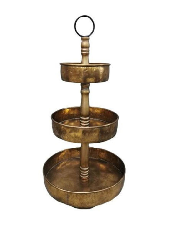 HBX DECO B.V. Metallisch Etagere 3 Etagen Mehrfarbig Ø46cm 1Stück HBX DECO B.V. Metallisch Etagere 3 Etagen Mehrfarbig Ø46cm 1Stück