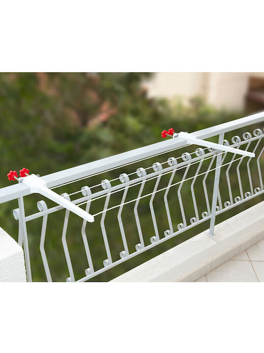 Aplostrak Metallic Folding Wall Mounted Balcony Railings with Hanging Length 11m