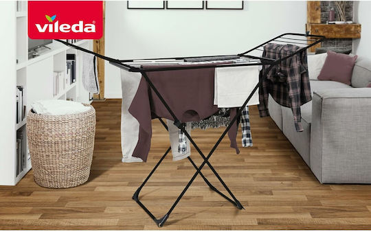 Vileda Universal Ultimate Πτυσσόμενη Απλώστρα Δαπέδου Ανοξείδωτη με Ρόδες με Μήκος Απλώματος 18m