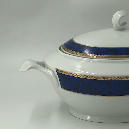 Porzellan-Suppenschüssel "294 Blau Gold" 3000ml