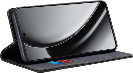 Wallet Piele artificială / Piele Negru (Realme GT 6)