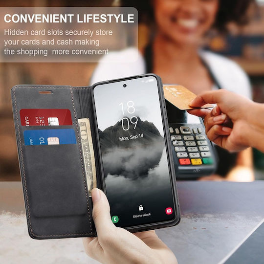 Wallet Piele artificială / Piele Negru (Nothing Phone 2a / 2a Plus)