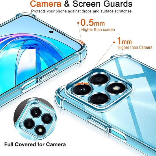 Umschlag Rückseite Silikon Transparent (Honor X8a)