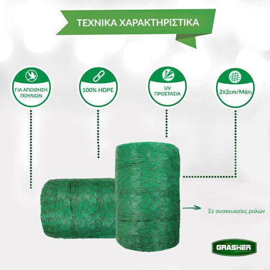 Grasher Plasă Pentru Alungarea Păsărilor 8m