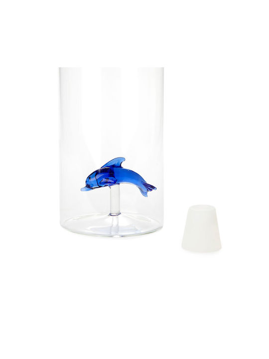 Balvi Bottle Water Glass with Screw Cap White 1200ml