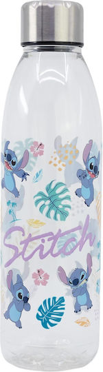 Disney Stitch Bottle Water Plastic with Screw Cap Transparent 980ml