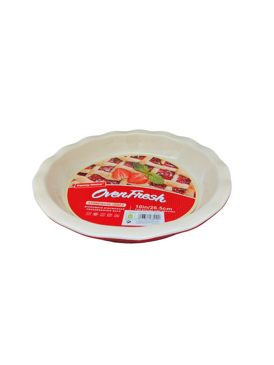 Lalos Ceramic Round Heat-Resistant Cookware for Tart 27x27cm