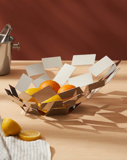 Alessi Φρουτιέρα Μεταλλική Λευκή 41.6x37.5x15εκ.