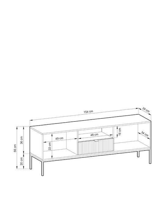 Nova Ecru TV Stand L154xD56xH39cm