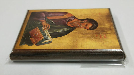 Saint Apostle Evangelist Matthew Icon Frame Category Paper Krn No 00 Dimensions 6.5cm X 9.5cm Wooden MDF S&k Byzantine Icons