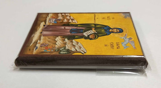 Saint Paraskevi The Great Martyr Scenes Full Body Icon Wooden Frame Category Paper Krn No 00 Dimensions 6.5cm X 9.5cm Icon Wooden MDF S&k Byzantine Icons