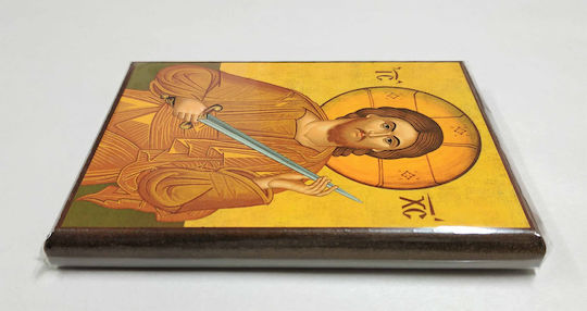 Jesus Christus Mit Schwert Der Sünde Heiligenikone Rahmen Kategorie Papier Krn Nr 0 Maße 10,0cm x 14,0cm Darstellung Holz MDF S&k Byzantinische Ikonen