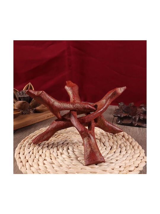Handmade Triangular Wooden Stand Tripod Cobra Wooden Cobra Stand 15cm