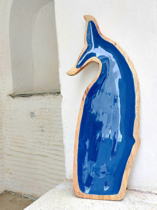 Platou Decorativ Lemn Utilizare Albastru Focă 56x22cm Platou Decorativ Lemn Utilizare Albastru Focă 56x22cm