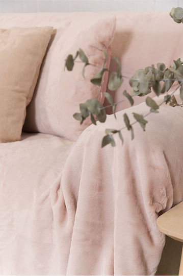 Naf Naf Lapin Sofa Throw 2 Seater 170x250cm Pink
