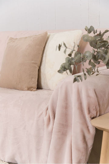 Naf Naf Lapin Three-Seater Sofa Throw 170x300cm Pink