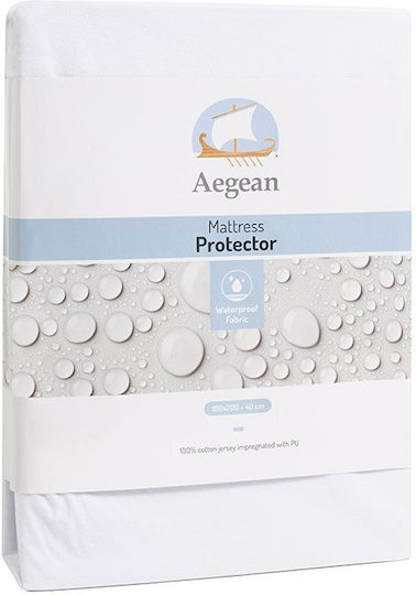 Protecție Saltea Waterproof Aigaion 150x200+40 Albă