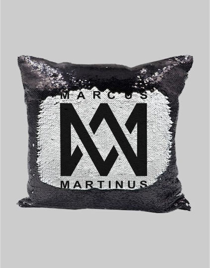 Marcus & Martinus Възглавница Пайети 40*40 см Сребърна