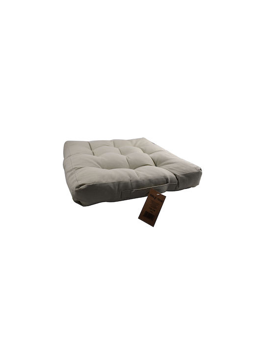 Μαξιλάρι 45×45x8 Cm Στρώμα Βαμβακερό Γέμιση Πολυεστέρα Μπεζ