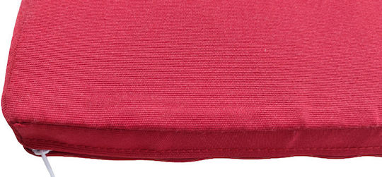 Outdoor Chair Cushion Waterproof Fabric Red Colour Zipper 43*43*5cm