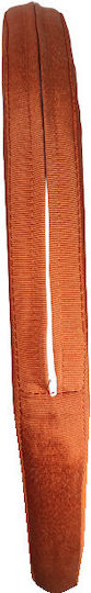 Outdoor Semi-Circular Chair Cushion Waterproof Fabric Orange Colour Zipper 47*46*5cm